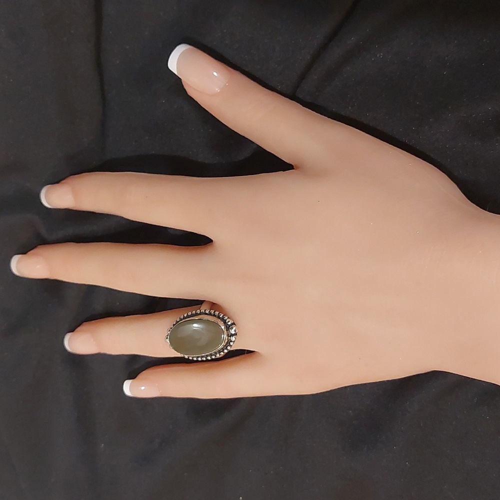 Chalcedony Gemstone Ring - Adjustable - image 5
